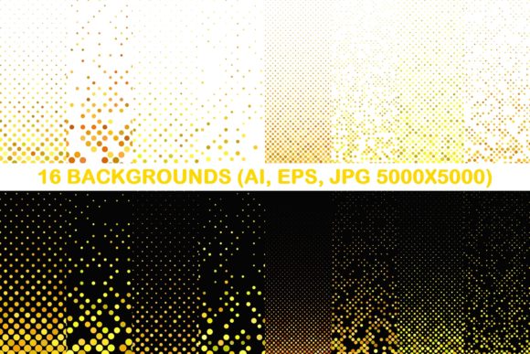 16 Yellow Dot Patterns for Seamless Design