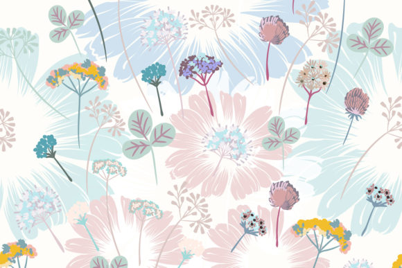 Beautiful Floral Vector Pattern Flowers