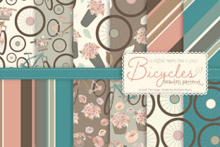 Bicycles - Seamless Patterns Digital Papers