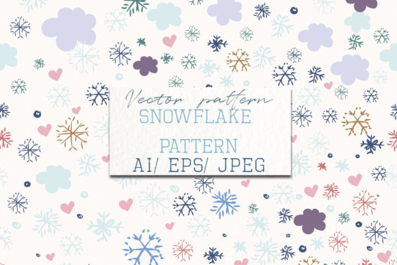Christmas Vector Pattern Snowflakes