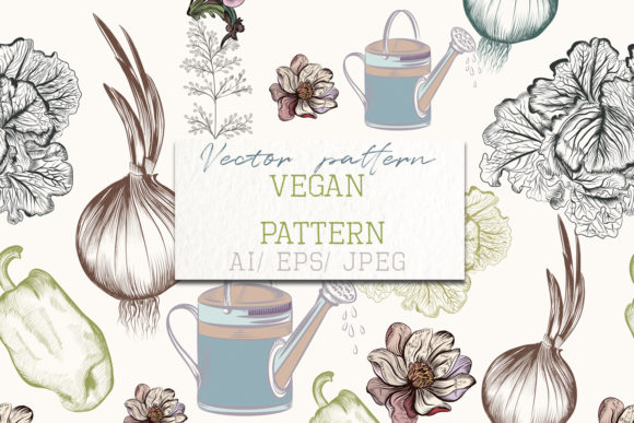 Floral Food Pattern Vector Vintage Style: A Practical Asset for Designers and Makers