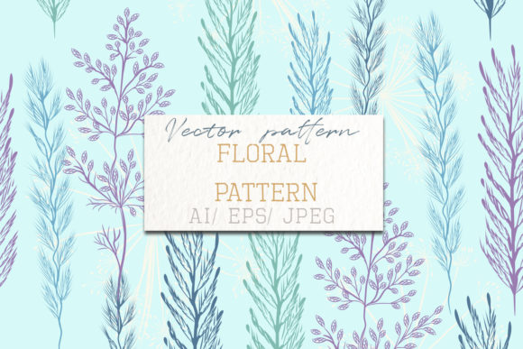 Floral Pattern Vector Vintage Plants