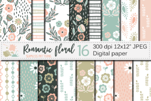 Pastel Floral Seamless Digital Paper