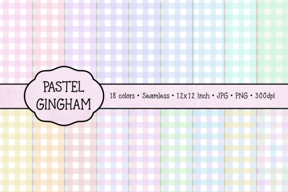 Pastel Gingham Digital Papers: Soft, Playful, and Perfectly Printable