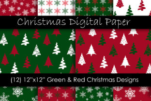 Red and Green Christmas Digital Paper: A Creative Essential for Holiday Crafting