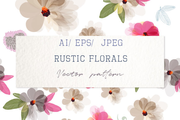Rustic Hand Drawn Floral Pattern: A Versatile Foundation for Creative Expression