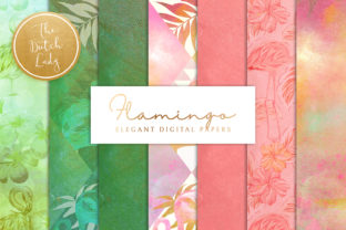 Tropical Flamingo Scrapbook Papers: Vibrant, Versatile & Print-Ready Digital Design Assets